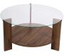 Table basse ronde en verre Clara