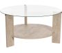 Table basse ronde en verre Clara