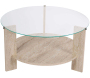 Table basse ronde en verre Clara