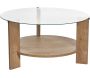 Table basse ronde en verre Clara