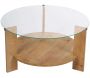 Table basse ronde en verre Clara