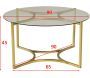 Table basse ronde en verre Kivik - VEN-0114