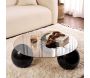 Table basse ronde en verre Miro - HANAH HOME