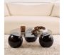 Table basse ronde en verre Miro - HANAH HOME