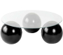 Table basse ronde en verre Miro