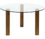 Table basse ronde en verre trempé