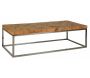 Table basse en teck et acier Puzzle