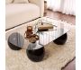 Table basse en verre 118 x 75 x 30 cm Evara - 8