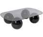Table basse en verre 118 x 75 x 30 cm Evara