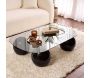 Table basse en verre 118 x 75 x 30 cm Evara - HANAH HOME