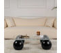 Table basse en verre 118 x 75 x 30 cm Evara - HANAH HOME