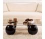 Table basse en verre 120 x 80 x 30 cm Noxa - 7