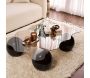 Table basse en verre 120 x 80 x 30 cm Noxa - HANAH HOME