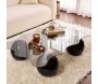 Table basse en verre 120 x 80 x 30 cm Noxa - HANAH HOME