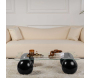 Table basse en verre 120 x 80 x 30 cm Noxa - HANAH HOME