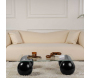 Table basse en verre 110 x 75 x 30 cm Sera - HANAH HOME