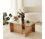Table basse en verre et aggloméré Vetrino - 7