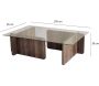 Table basse en verre et aggloméré 105 x 65 x 30 cm Escape - ASI-0348