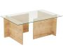 Table basse en verre et aggloméré Vetrino