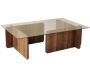Table basse en verre et aggloméré 105 x 65 x 30 cm Escape