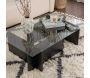 Table basse en verre et aggloméré Flavio - HANAH HOME