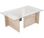 Table basse en verre et aggloméré Vetrino