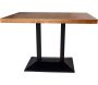 Table bistrot double pied 110 x 60 x 75 cm - ANTIC LINE CRéATIONS