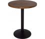 Table bistrot ronde plateau en bois d'orme 60 x 75 cm
