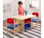 Table, chaises et bac rangement enfant en bois - 9