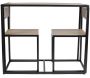 Table et 2 chaises et bois et métal Otis - CMP-2329