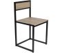 Table et 2 chaises et bois et métal Otis - 129