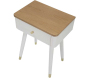 Table de chevet en bois de frêne Matera 45 x 32 x 62 cm - 96,90