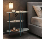 Table de chevet en métal Saturn 49.5 x 27.5 x 49.5 cm - MAURO FERRETTI