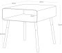 Table de chevet moderne en métal et bois - YAM-0148