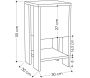 Table de chevet avec rangements Ema - ASI-1544