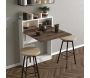 Table de cuisine pliante avec rangements Bracked - HANAH HOME