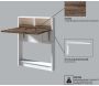 Table de cuisine pliante avec rangements Bracked - 5