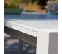 Table extérieure  extensible en aluminium plateau en verre trempé Milo - 499