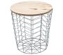 Table filaire en bois et métal Chevron - CMP-3284