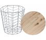 Table filaire en bois et métal Chevron - 21,90