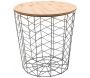 Table filaire en bois et métal Chevron