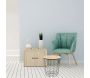 Table filaire en bois et métal Chevron - THE HOME DECO FACTORY