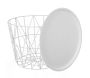 Table filaire en métal blanc 50 cm - 39,90