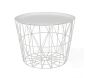 Table filaire en métal blanc 50 cm