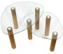 Table gigogne galet en verre trempé Clara (Lot de 2) - 83,90