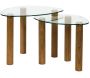 Table gigogne galet en verre trempé Clara (Lot de 2)