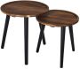 Table gigogne ronde en acacia (Lot de 2)