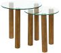 Table gigogne ronde en verre trempé Clara (Lot de 2)