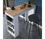 Table haute de cuisine avec étagères Janey - HANAH HOME