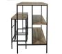 Table ilot en bois avec 2 tabourets Loka - 139